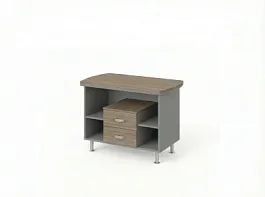 BRL RB074-100x60 Тумба сервисная на цокольных опорах 1000х600х760 Шорвуд/Серый вулканический - Фото предпросмотра