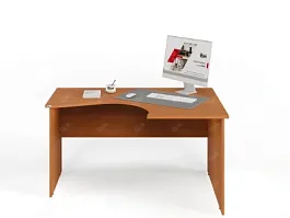 UNITY PС4-14 R ВИШНЯ Офисный стол угловой Правый 1400х1000х750 - Фото предпросмотра