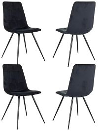 Стул для дома Бюрократ CH-K1_4 комплект 4шт черный Holland 75 металл черный на ножках (CH-K1_1/HL75_4) - Фото предпросмотра