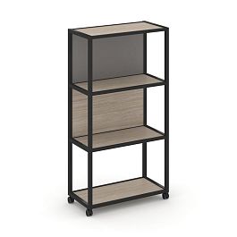 Shelf Mobile Стеллаж 4 уровня 1 секция VR.LT-STK-403.06 Дуб Аттик/Металл Черный/W-11 600*400*1523 - Фото предпросмотра