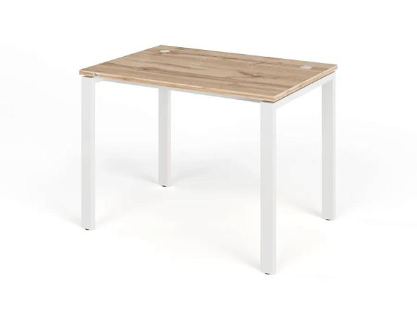 TANDEM RTD058-MK-100-V Стол прямой на металлокаркасе ун-й 1000х700х750 Вотан/Белый - Вид 1