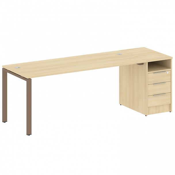 Рабочая станция "Metal System" БП.РС-СТП -1.5 акация/мокко - Вид 1