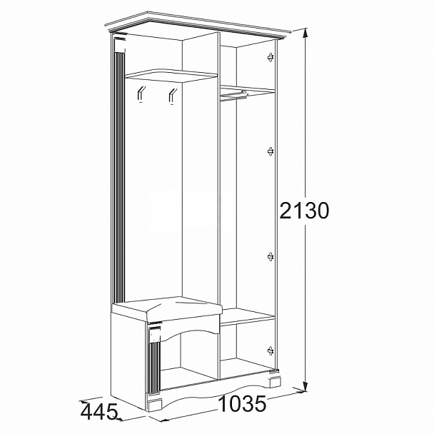 Прихожая "Саша 16" - Вид 2