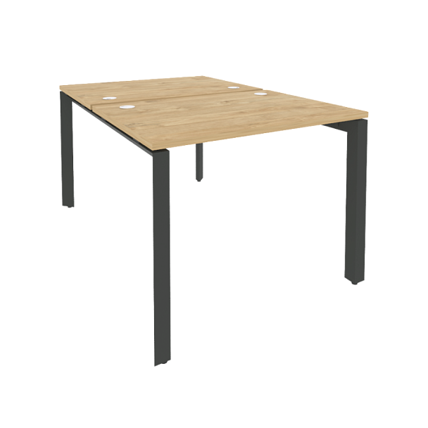 Onix Рабочая станция на П-образном м/к O.MP-D.RS-2.1.7 Тиквуд светлый/Антрацит металл 980*1475*750 - Вид 1