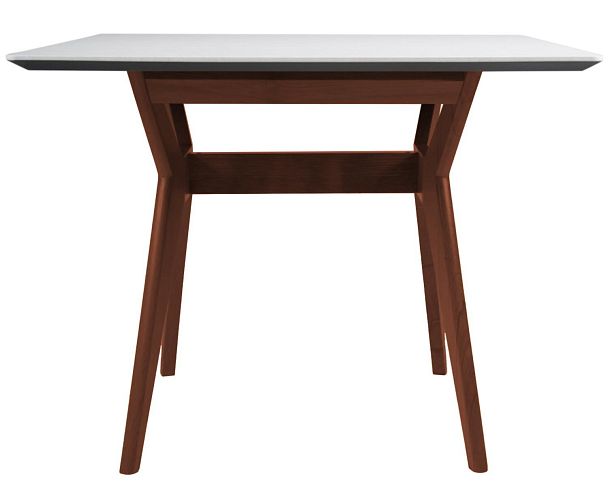 Стол Нарвик 960*960 мрамор Бьянко Темный орех - Вид 2