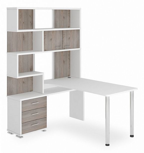 Стол компьютерный Домино нельсон СР-420/130 Белый/Нельсон левый - Вид 1
