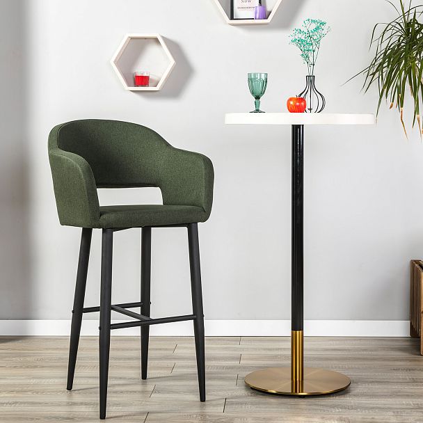 Кресло Бар.Oscar тёмно-зеленый/черный - Вид 7