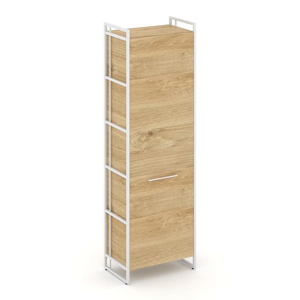 Rift Гардероб RF.GB-51 (L) Тиквуд Светлый/Металл Белый 640*396*2010 - Вид 1