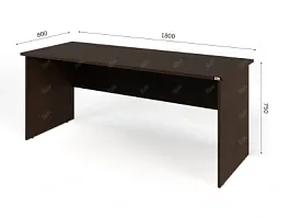 UNITY PС8-18 ВЕНГЕ Офисный стол прямоугольный Прямой 1800х800х750 - Фото предпросмотра