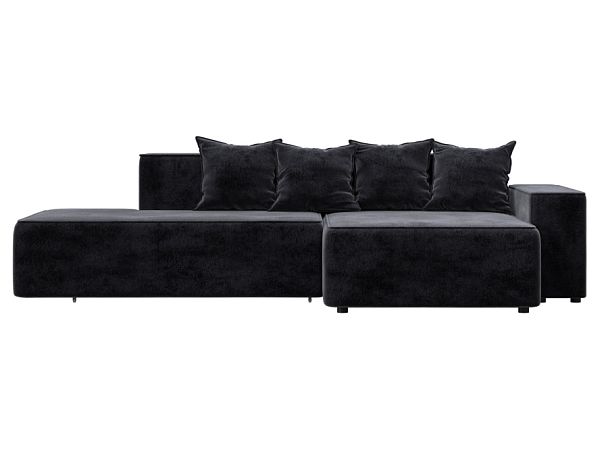 Диван угловой Лига-079 угол правый Велюр серый - Вид 1