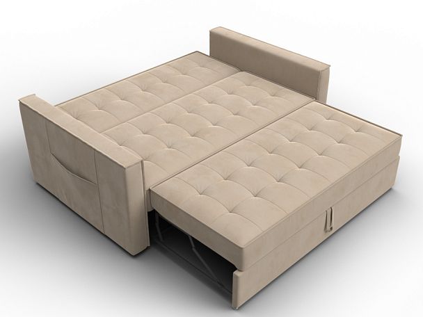 Диван прямой Лига-104 (140) Велюр бежевый - Вид 8