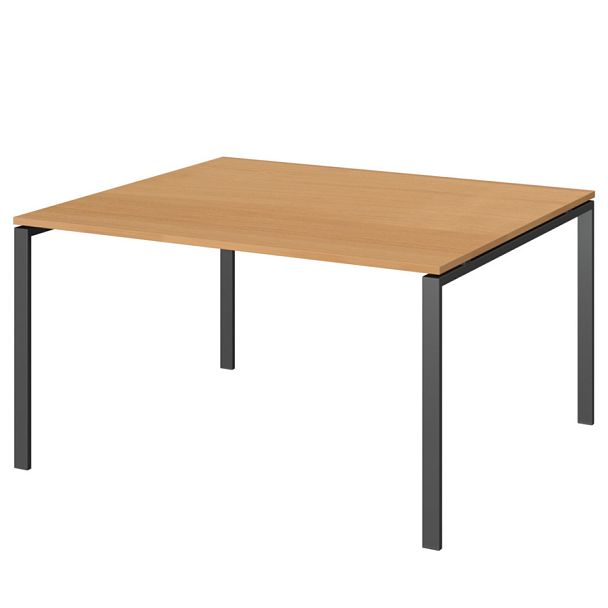 Стол переговорный на металлокаркасе АМП-004.123 Ольха/Антрацит 1600x1236x760 Арго-М - Вид 1