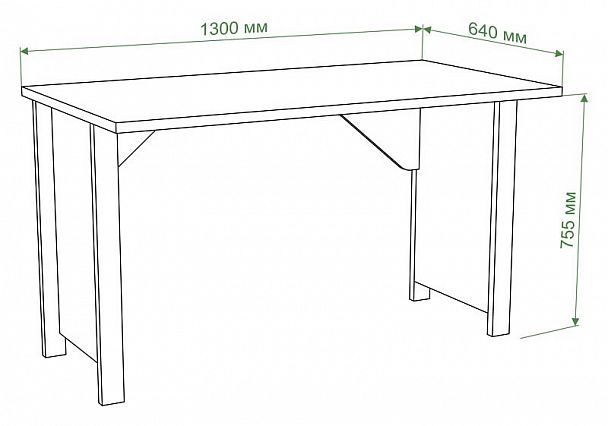 Стол письменный Бартоло СТД-130 Карамель/Шамони - Вид 2