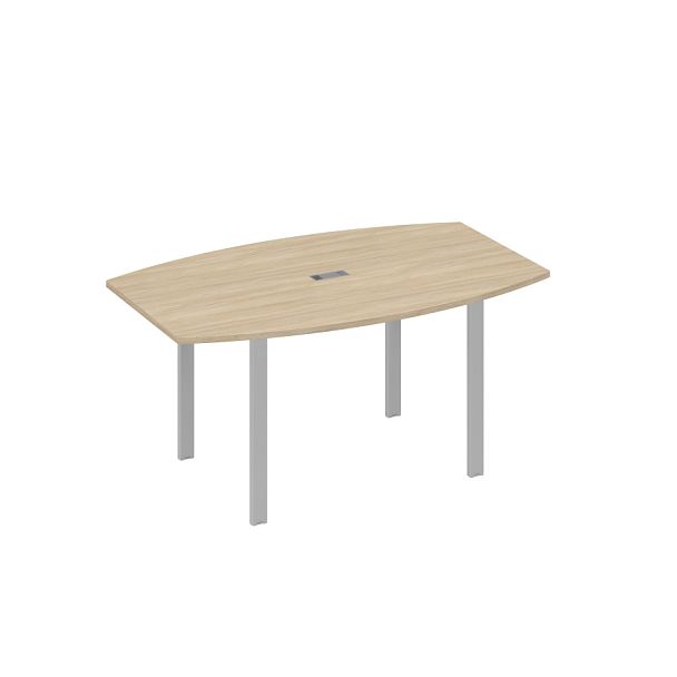 Стол 160 фигурный на металлокаркасе UNO для переговоров A4 А4 Б1 111 БП дуб скандинавский / металлокаркас серый - Вид 1