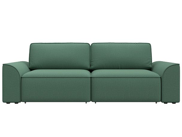 Диван прямой Лига-048 НПБ Рогожка зеленый - Вид 2