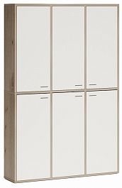 Шкаф книжный Домино СУ(ш3в2)+6ФГ Белый/Нельсон - Фото предпросмотра