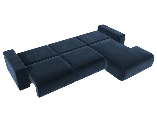Диван угловой Лига-036 НПБ Классик Лонг правый угол Велюр синий - Вид 10