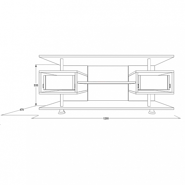 Тумба для ТВ "Фант 9" - Вид 2