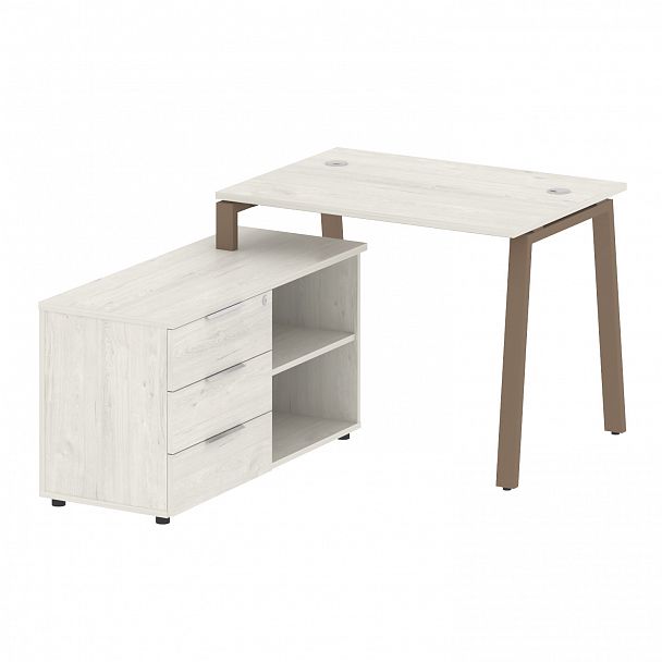 Рабочая станция "Metal System" БА.РС-СТС-2.1 дуб наварра/мокко - Вид 2