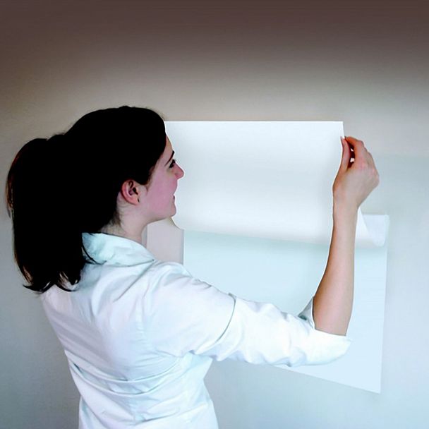 Доска-пленка маркерная самоклеящаяся в рулоне, БЕЛАЯ, 90х200 см, маркер и салфетка, BRAUBERG, 237836 - Вид 5