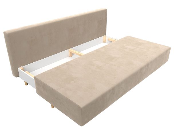 Диван прямой Лига-033 Велюр бежевый - Вид 7