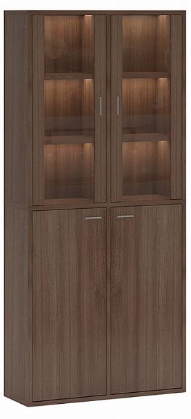 Шкаф-витрина Домино СУ(ш2в2)+2ФС+2ФГ Шамони - Вид 1