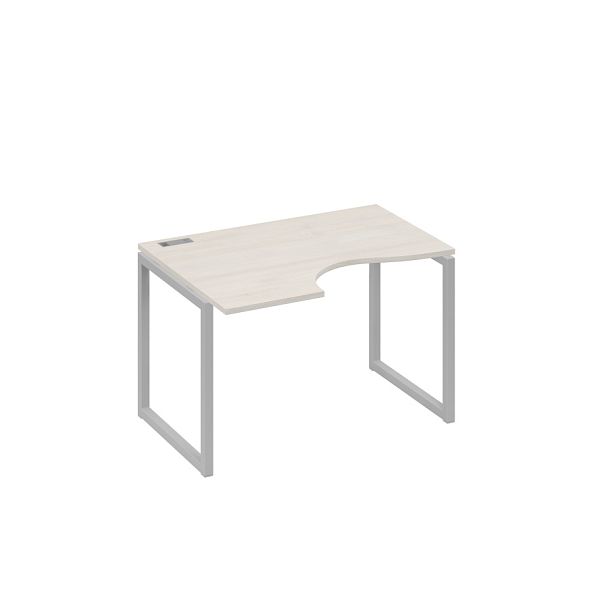 Стол эргономичный левый "Классика" на металлокаркасе QUATTRO A4 А4 Б4 041 БП дуб / металлокаркас серый - Вид 1