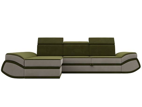 Диван угловой Лига-032 левый угол Микровельвет зеленый - Вид 2