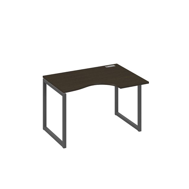 Стол эргономичный правый на каркас QUATTRO Классика A4 А4 Б4 042 БП венге / металлокаркас антрацит - Вид 1
