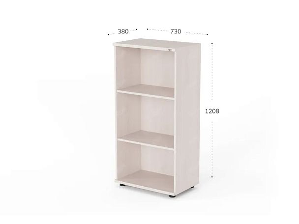 UNITY РШ-11 ДУБ МОЛОЧНЫЙ Стеллаж открытый Прямой 730x380x1208 - Вид 2