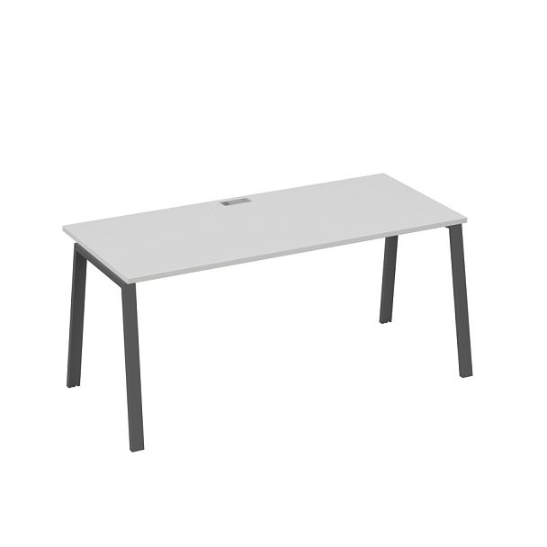 Стол письменный на металлокаркасе TRE A4 А4 Б3 026 БП серый / металлокаркас антрацит - Вид 1