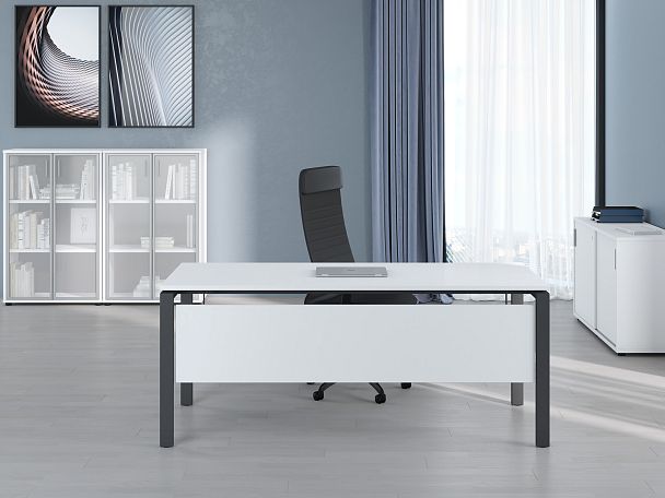 Удлинитель стола для переговоров Trend Metal 120x123,6x75 белый - Вид 27