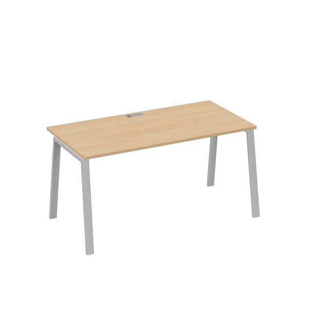 Стол письменный на металлокаркасе TRE A4 А4 Б3 025 БП натуральный дуб / металлокаркас серый - Вид 1