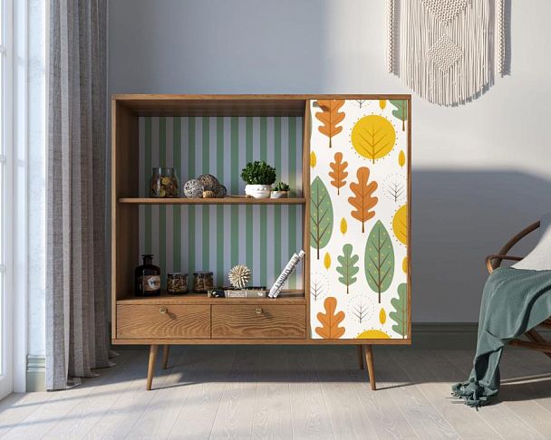 Стеллаж с нишей Berber принт 30 арт BB28/Print_30 - Вид 5