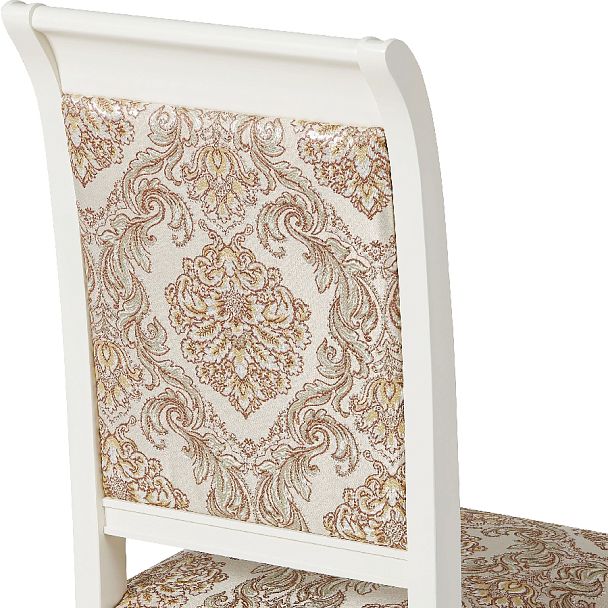 Стул деревянный с мягким сиденьем Бармс Слоновая кость/Бежевый жаккард - Вид 9