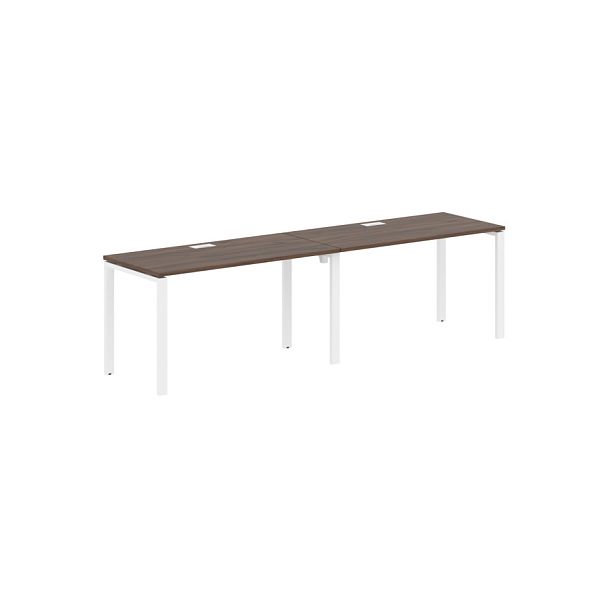 Стол 2-х местный EUWST 2767 Дуб Денвер тёмный/Белый 2726х670х750 EDIS - Вид 1