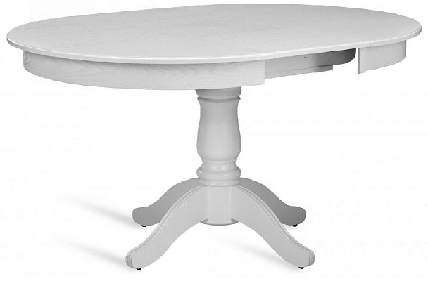 Стол деревянный раздвижной Вэлт D100(140)х100х76 Белый - Вид 2