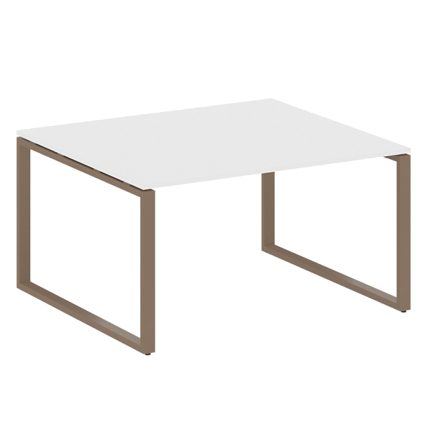 Metal System Перег. стол (1 столешница) на О-образном м/к БО.ПРГ-1.3 Белый/Мокко металл 1400*1235*750 - Вид 1
