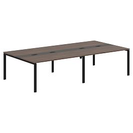 Конференц стол EUCT 3116 Дуб Денвер темный/Черный 3126х1606х750 EDIS - Фото предпросмотра