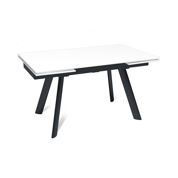 Стол раскладной Stone (140+40+40), керамика матовая белая - Вид 1