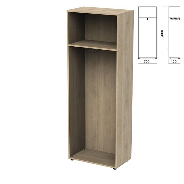 Шкаф (каркас) для одежды "Приоритет" (720х420х2000 мм), кронберг, К-935, К-935 кронберг - Вид 2