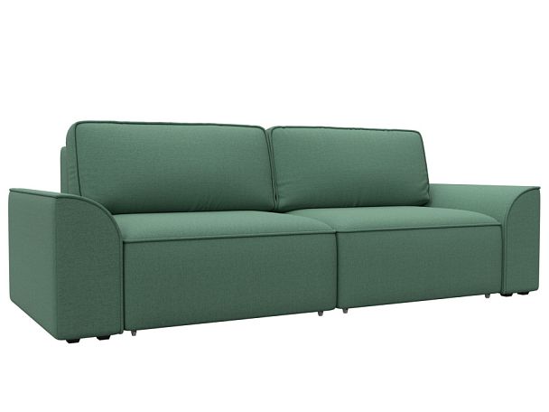 Диван прямой Лига-048 НПБ Рогожка зеленый - Вид 1