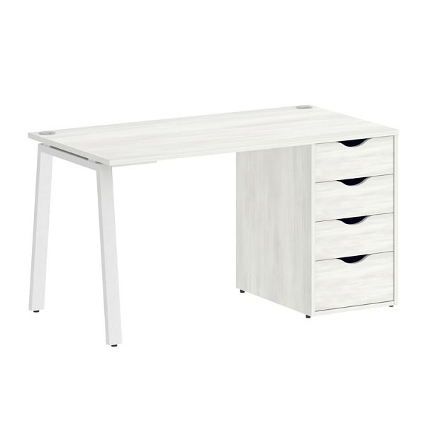 Home Office Стол письменный VR.SP-3-138.4.A Снежная патина/Белый металл 1380*720*750 - Вид 1