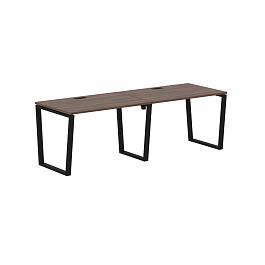 Стол 2-х местный EVWST 2380 Дуб Денвер тёмный/Черный 2326х800х750 EDIS - Фото предпросмотра