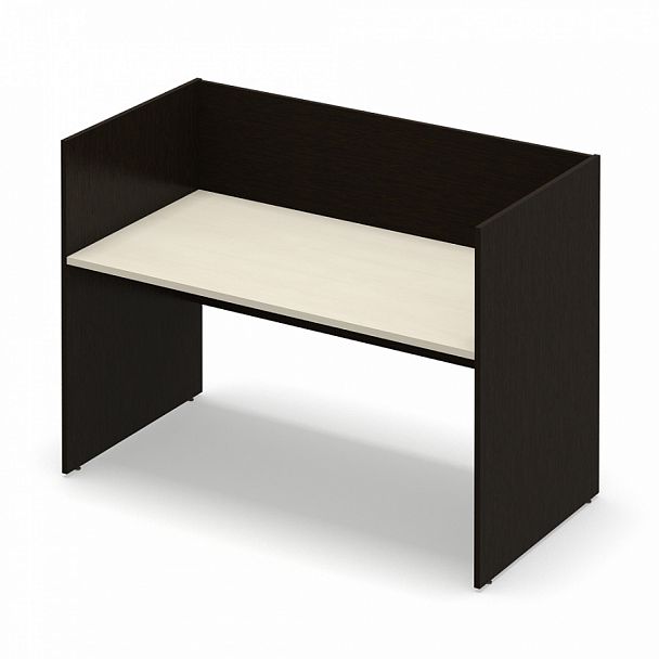 Стол офисный рабочий "Система-M" ПК-ССМ-СТ1С160Х81ЭР/Д-В2-180 клен - Вид 1