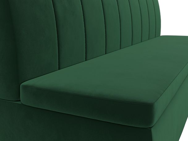 Кухонный прямой диван Кантри (полностью велюр зеленый) - Вид 4