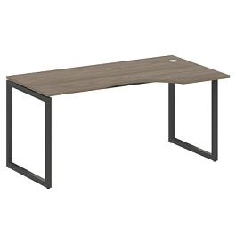 Metal System Quattro Стол криволинейный правый на О-образном м/к 40БО.СА-1 (R) Вяз/Антрацит металл 1600*900*750 - Фото предпросмотра