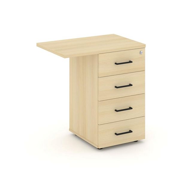 Стайл Проджект Тумба приставная SN.TPP-002 Акация Лорка/Черный Ручки 416/700*460*750 - Вид 2