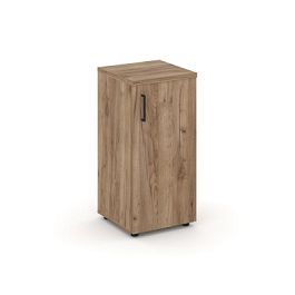 Стайл Проджект Шкаф низкий узкий SN.STU.E-301(R) Дуб Табак/Черный Ручки 400*400*833 - Фото предпросмотра