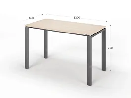UNITY РМС6-12 ДУБ СОНОМА Стол на металлокаркасе прямой 1200х600х750 - Фото предпросмотра